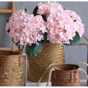 8 count | Pink Silk Hydrangeas Flowers 18 inch Bouquets Wedding Home Centerpiece